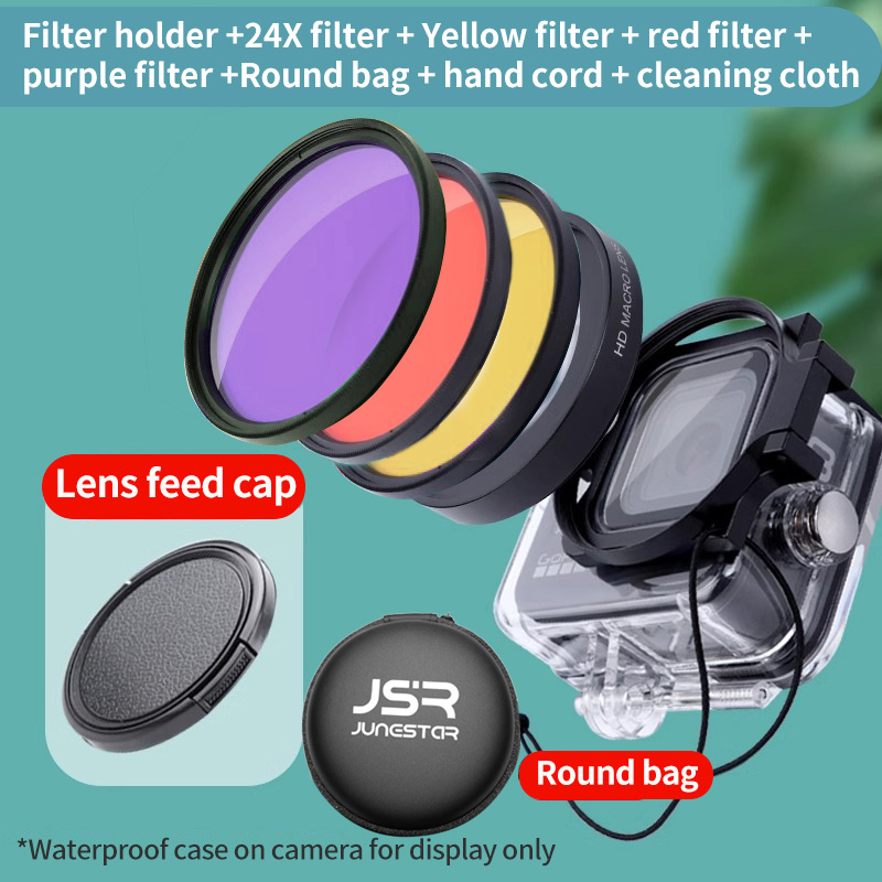 Geschikt voor gopro13/12/11/10/9/8 duikfilters 16X miniatuur biologische vergrootglas waterdichte behuizing beugel: WHITE
