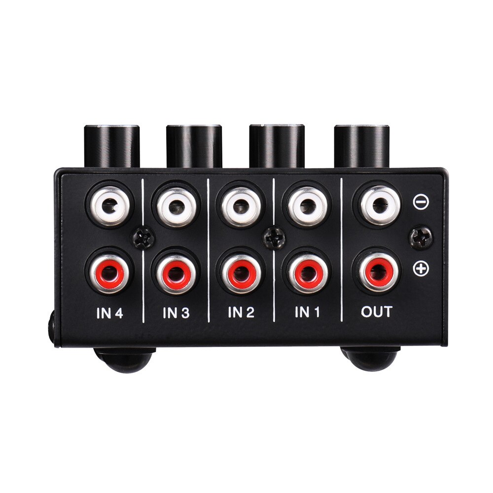 audio signal mini stereo four-channel passive mixer outdoor singing mixer