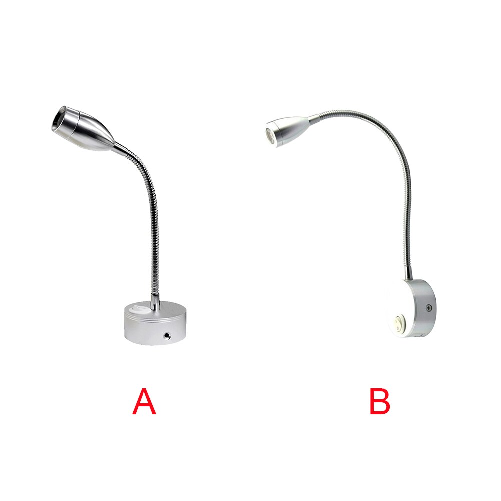 12V Bed Lamp 360 Degree Rotation Multipurpose Campers Led RV Reading Light Adjustable Portable Button Control Vehicles Eye Care