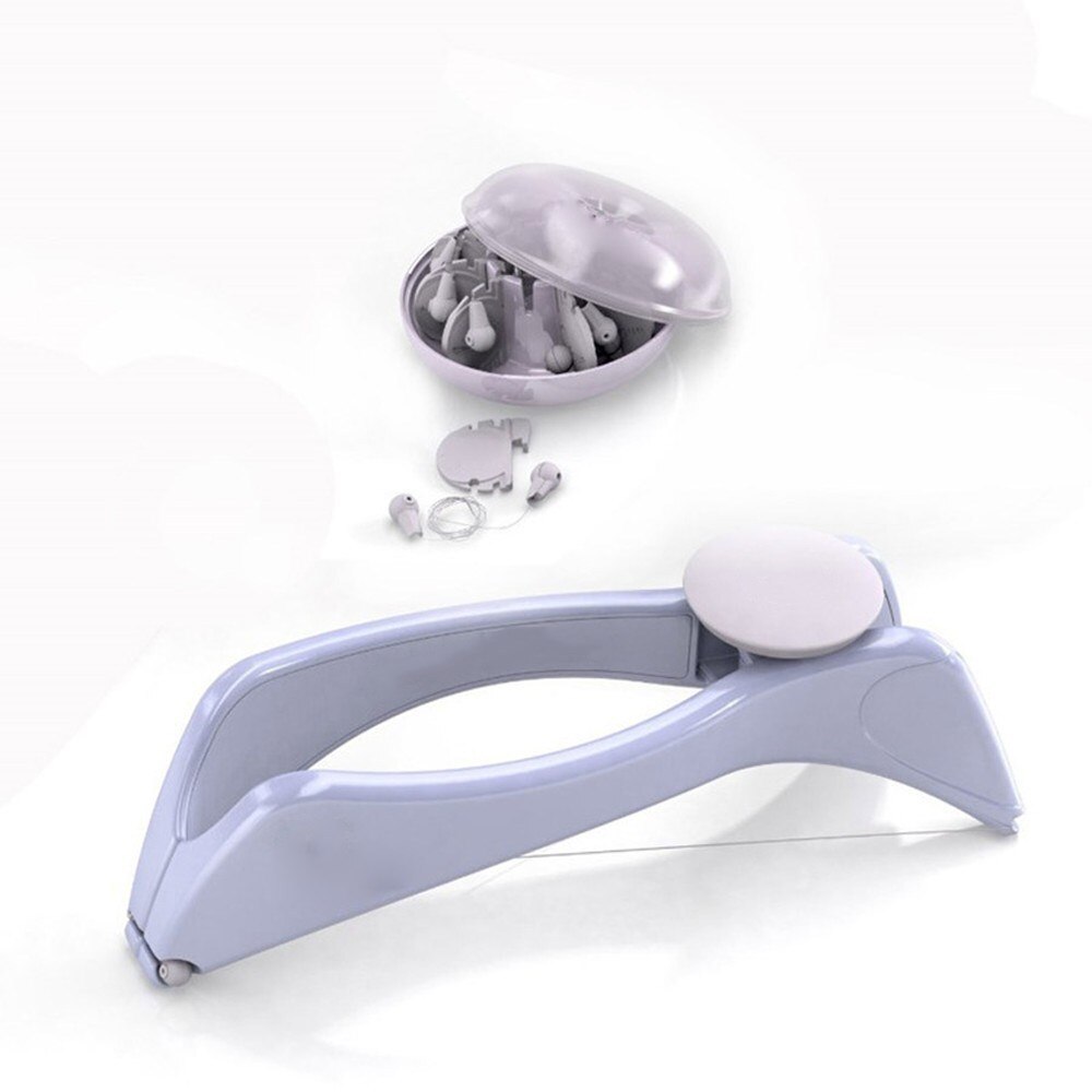Epilering rep ansikte bomull epilator tråd hår ta bort sträng tråd clip set opp väska