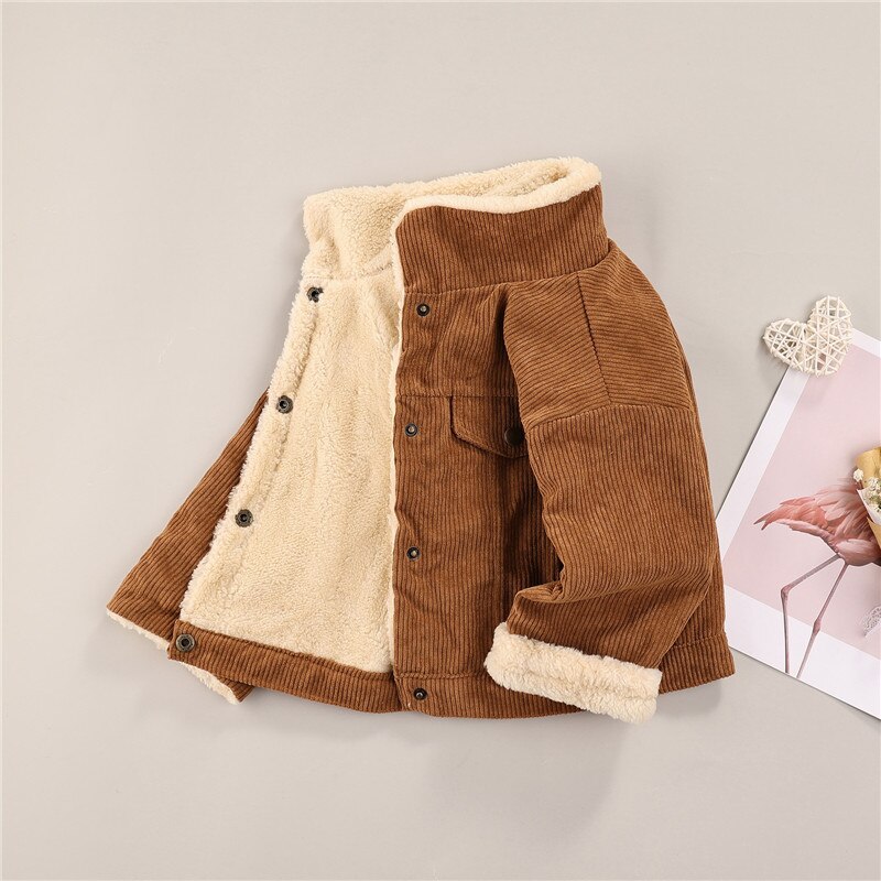 0-36months Baby Jongens Dikke Warme Sneeuw Dragen Fluwelen Jas Lange Mouw Knoppen Warme Herfst Winter Losse Jas Voor Jongen Casual bovenkleding