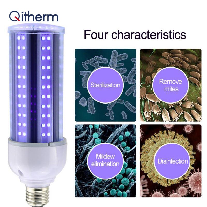 Ultraviolet UV lamp 30W E27 Detection lamp 110V 220V Ultraviolet Led Corn Bulb Disinfection Sterilizer Ozone Lights for Home Bed