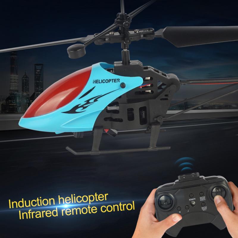 2.4G Remote Control Helicopter Two Way Remote Control Flying Fish With Gyroscope Light Model Aircraft For Kids Year