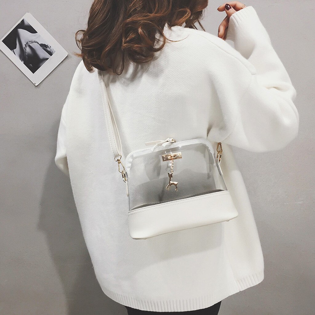 OCARDIAN Bag Women Transparent Fawn Pendant Shell Crossbody Bag Pure color Shoulder Bag handbags Mujer apr5