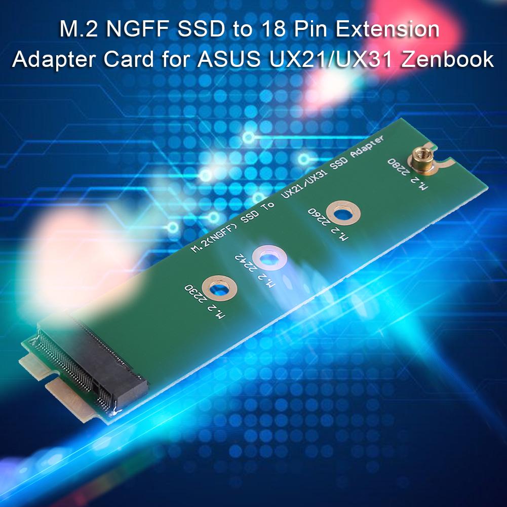 M.2 Ngff Ssd 18 Pin Extension Adapter Kaart Voor Asus UX21/UX31 Zenbook