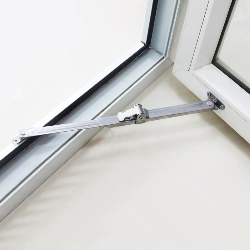 Rvs telescopische wind ondersteuning venster limiter hoek controller kruisje vaste sliding ondersteuning deur en raam Accessoires