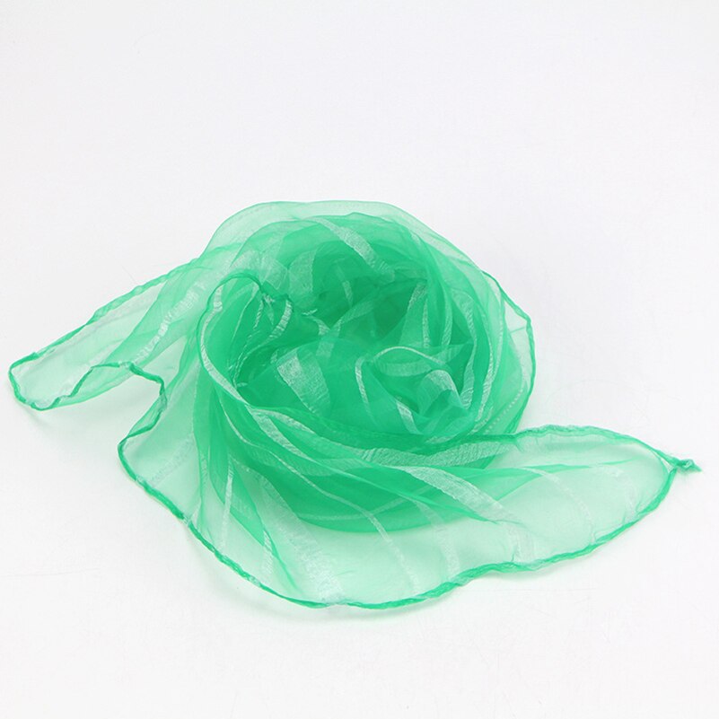 60*60 cm femmes rayé foulard bonbons couleur unie écharpes 20 pcs/paquet en mousseline de soie Nylon enfants Performance variété spectacle danse écharpes