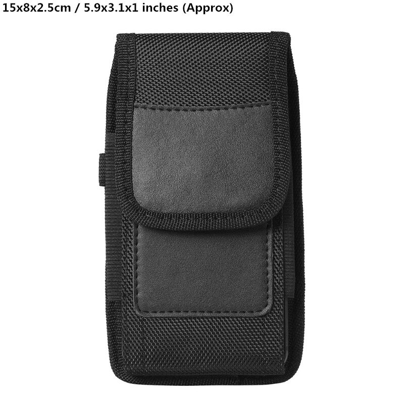 Phone Holster Nylon Cell Phone Belt Clip Holster Carrying Pouch Card Holder: L
