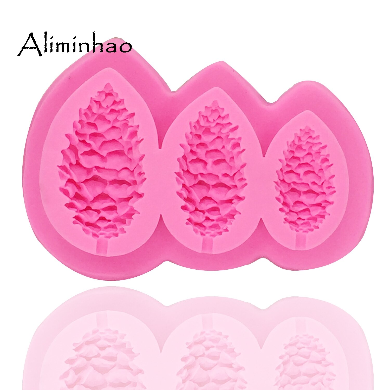 B1217 3 gaten Pine cone Silicone Mold Sugarcraft dessert Snoep Klei Chocolade Mallen Fondant Cake Decorating Gereedschap