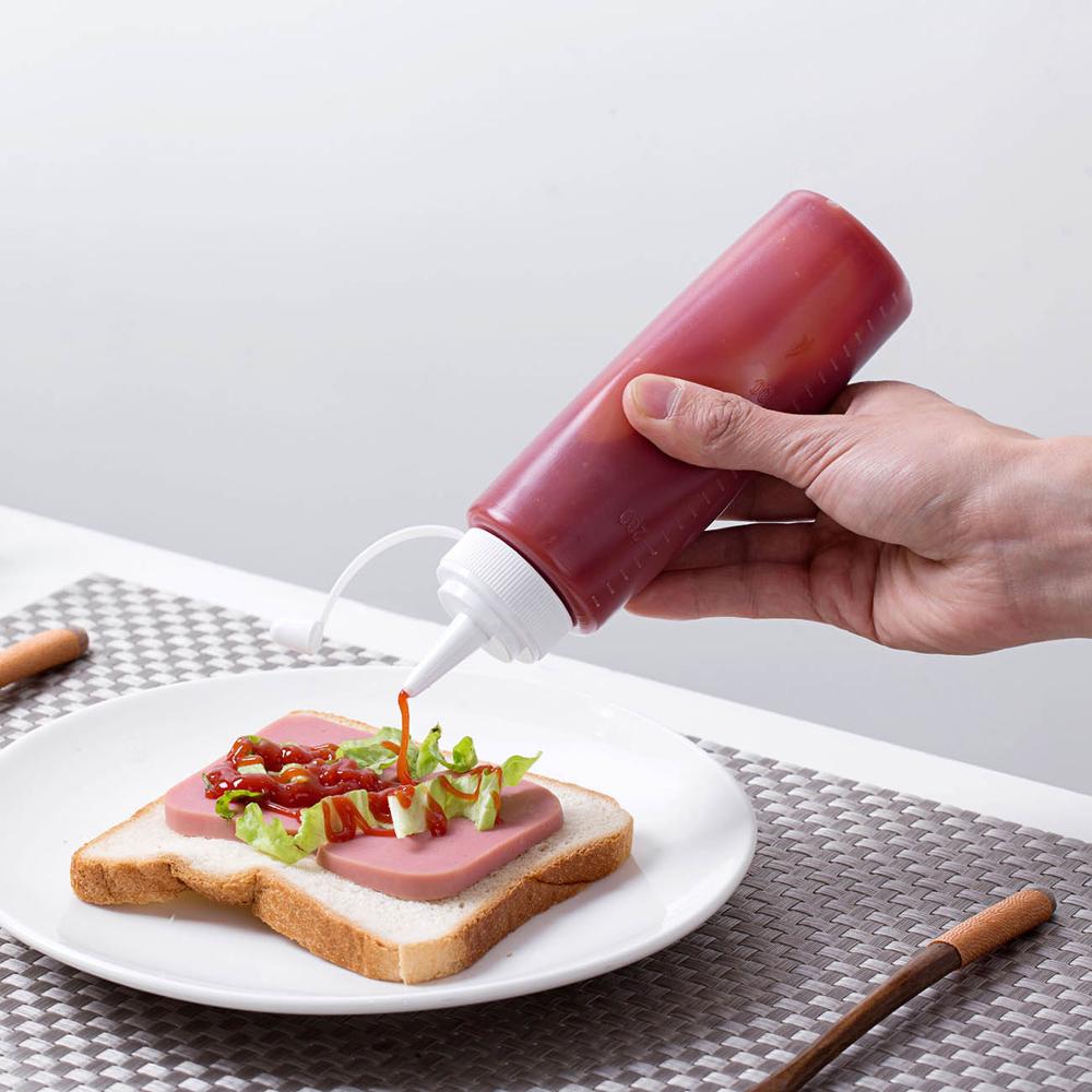 OTHERHOUSE Squeeze Squirt Kruiderij Flessen met Cap Deksels Ketchup Mosterd Mayo Sauzen Olijfolie Flessen Keuken Gadget