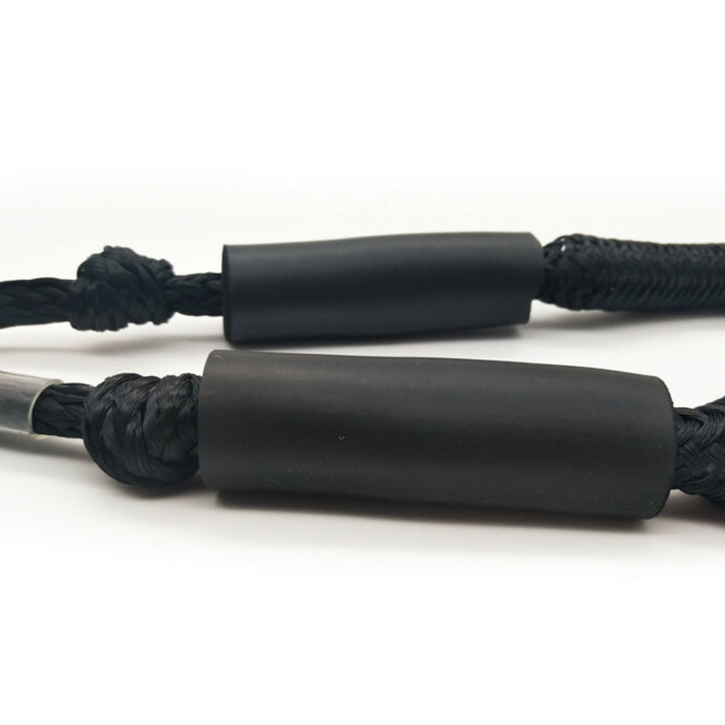 Cuerda de muelle Bungee, equipo para estirar, lazo de barco, anclaje, cordón negro trenzado