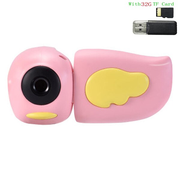 Kids Handheld Mini DV 1080P Vlogging Camara Digital Photo Video Camera Camcorder Education Toys Children Best: Pink 32G Card