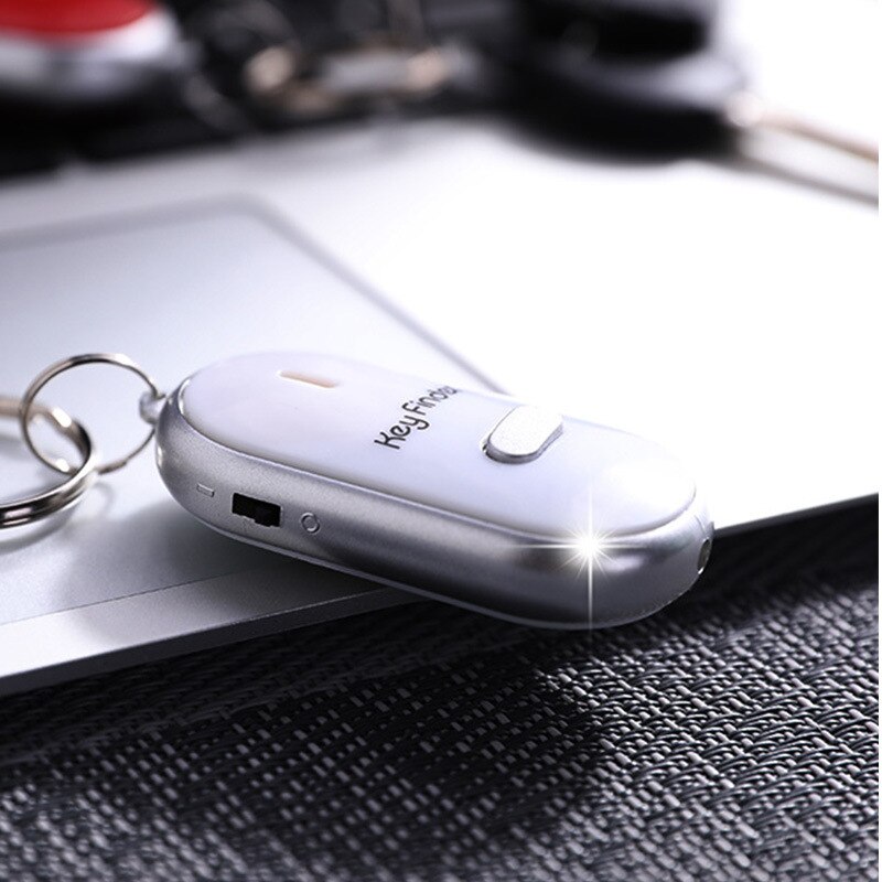 Localisateur porte-clés bip et flashs sifflet, détecteur de clés, localisateur de contrôle sonore Portable, recherche de clés perdues, alarme de sécurité