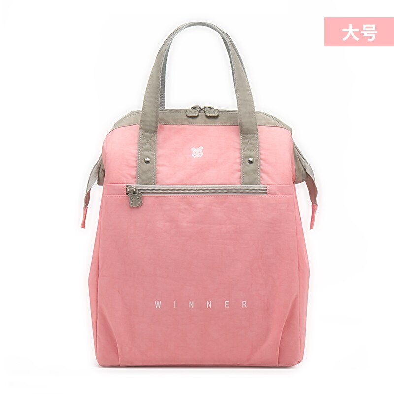 Winner Thermal Insulated Lunch Box Tote Cooler Bag Bento Pouch Lunch Container School Food Storage Bags: L-Pink