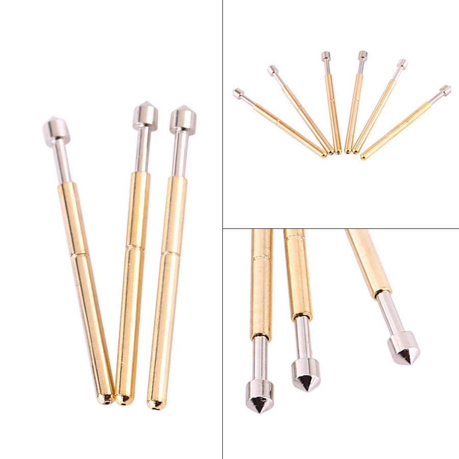 100Pcs Spring Test Probe P75-E2 Cone 1.02mm Spring Test Probe Testing Pin Spring Test Probe Pin Test Probe for testing gold