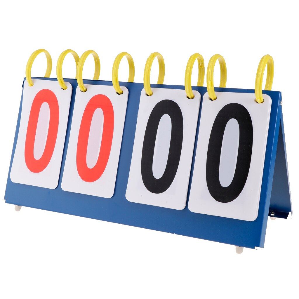 Lichtgewicht Sport Tafel Top Scorebord Flip 99/999 Score Board Met Rood Zwart Plastic Aantal Kaarten