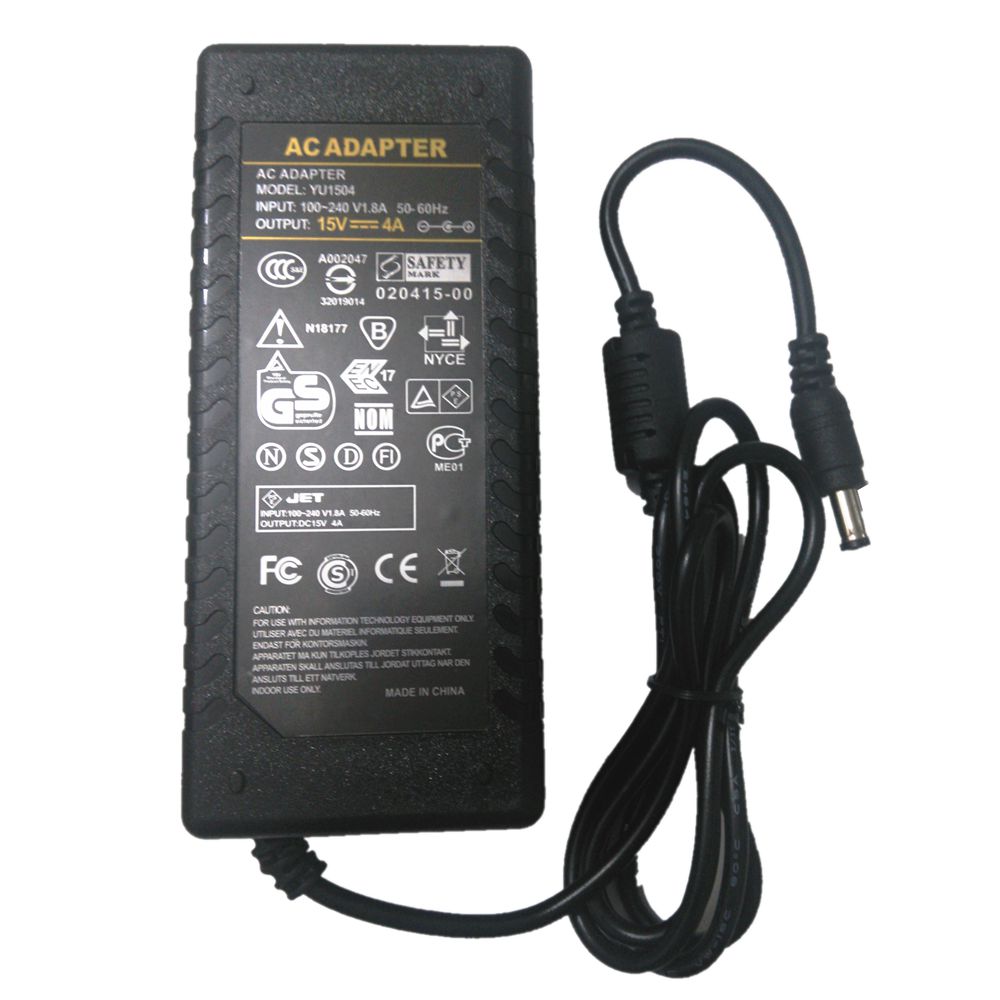 15V4A 5.5*2.5/5.5*2.1 mm switching power supply charger 15V 4A 60W AC DC Adaptor For LED Light CCTV