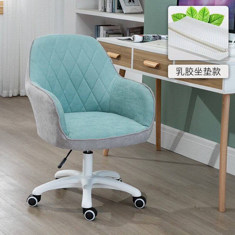 Computer Chair Student Household Dormitory Study Chair Study Writing Chair Net Red Chair: Gray and blue latex