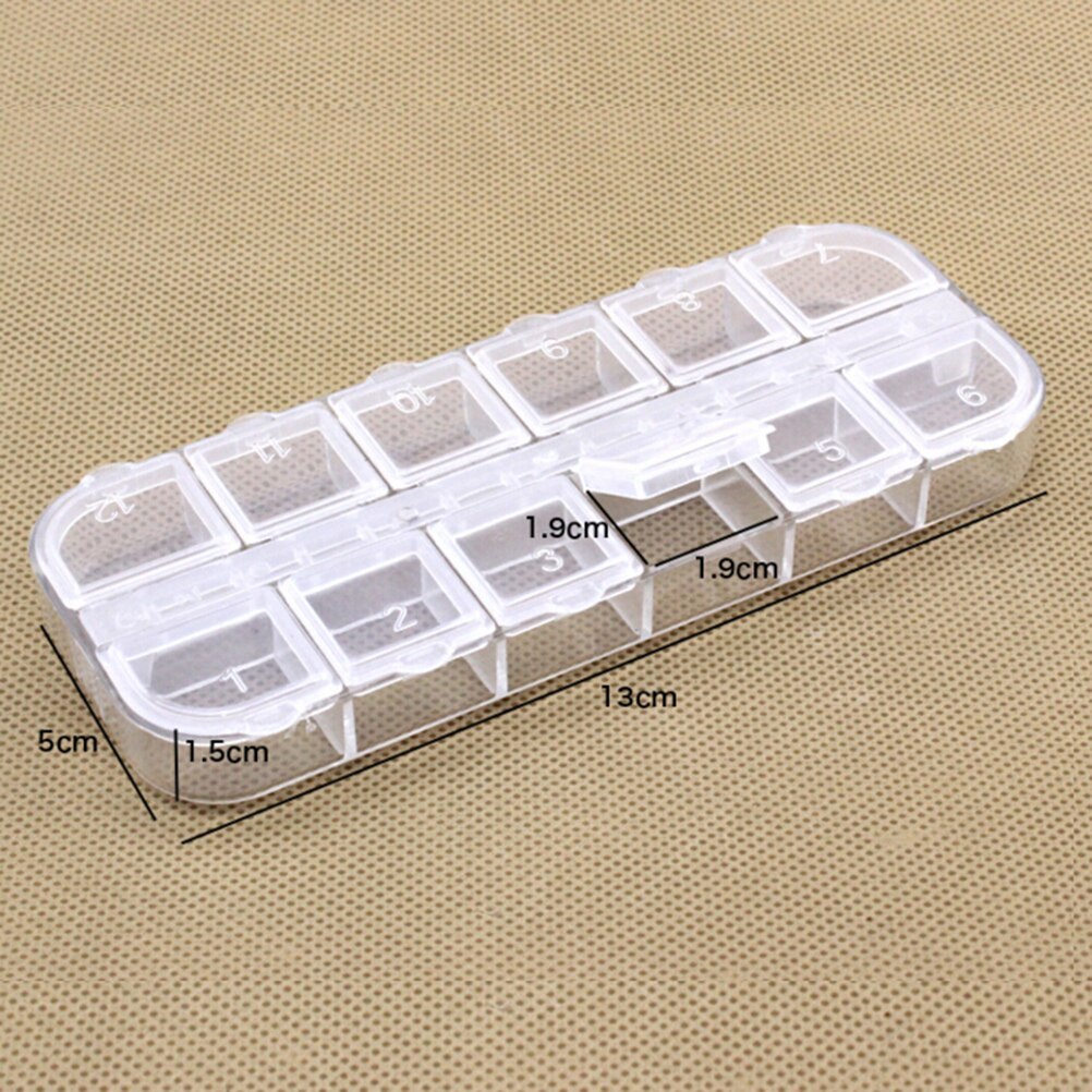 1PCS 12 Compartment 7 Days Weekly Pill Case Medicine Tablet Dispenser Organizer Pill Box Splitters Pill Organizer Container