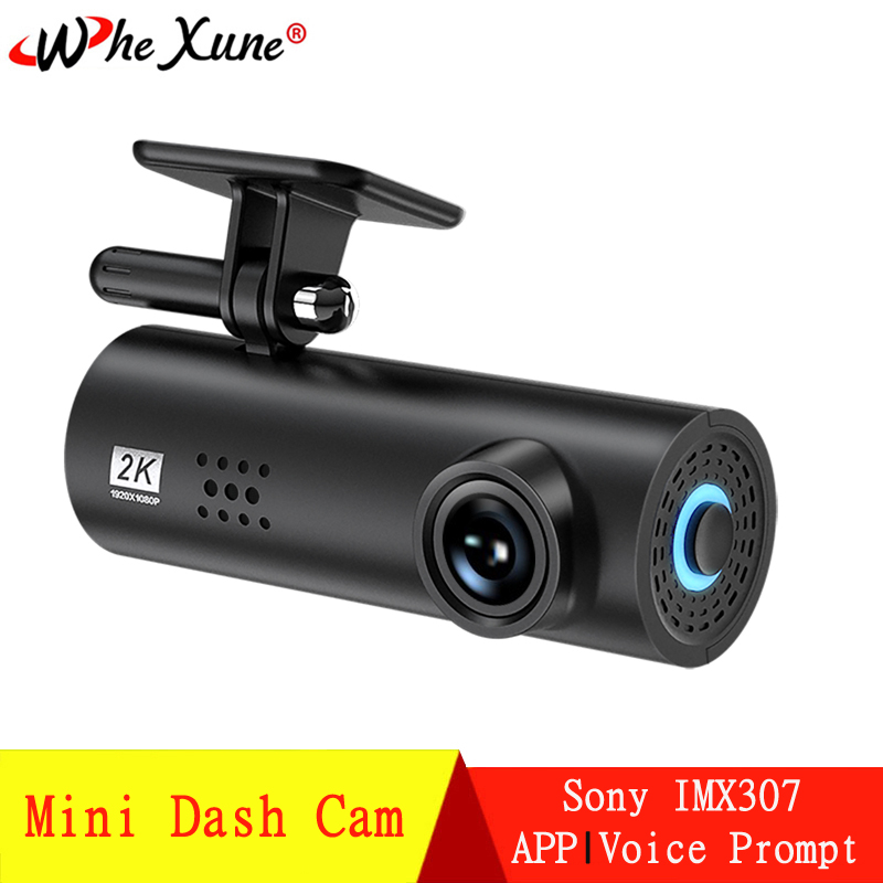 Whexune V48 Pro Dash Cam Auto Dvr Camera Wifi App & Engels Gesproken Aanwijzingen 1080P Hd Nachtzicht G -Sensor Dashcam Video Recorder