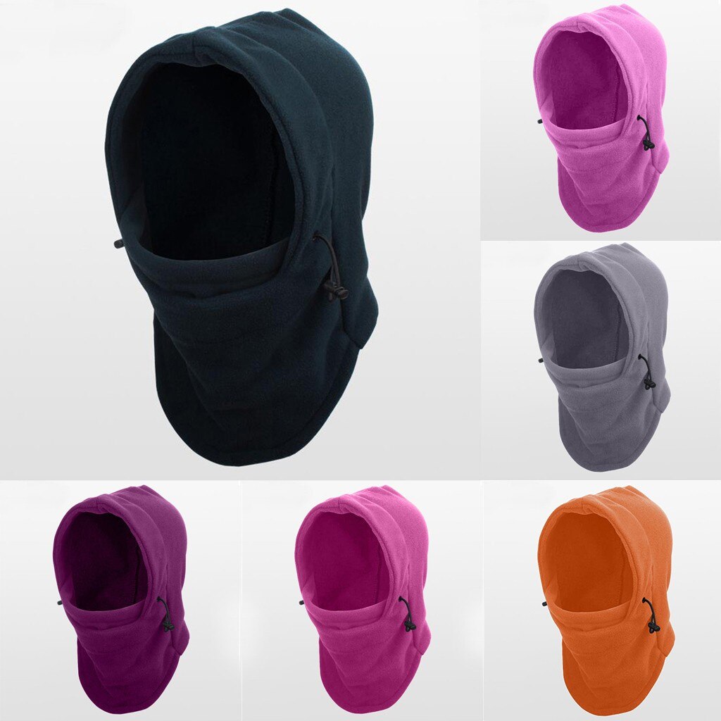 6 In1 Hals Heren Outdoor Fleece Warmer Hoed Muts Fleece Hood Ski Masker Warm Helm Warme Muts Voor mannen Fall Fleece Hoeden 2