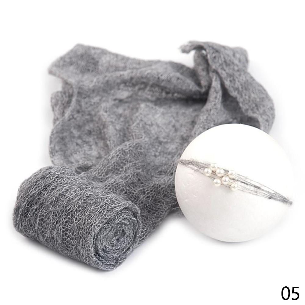 2 Pçs/set Trecho Cobertor Do Bebê Recém-nascido Envolve Fotografia Props Knit Envoltório Foto Pano Acessórios Cocar acessórios para o cabelo