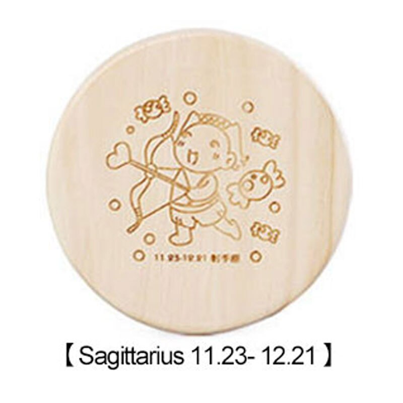 Houten Speelgoed Twaalf Constellatie Bladverliezende Tand Doos Van Leven Collectebus Houten Kunsten En Ambachten: Sagittarius