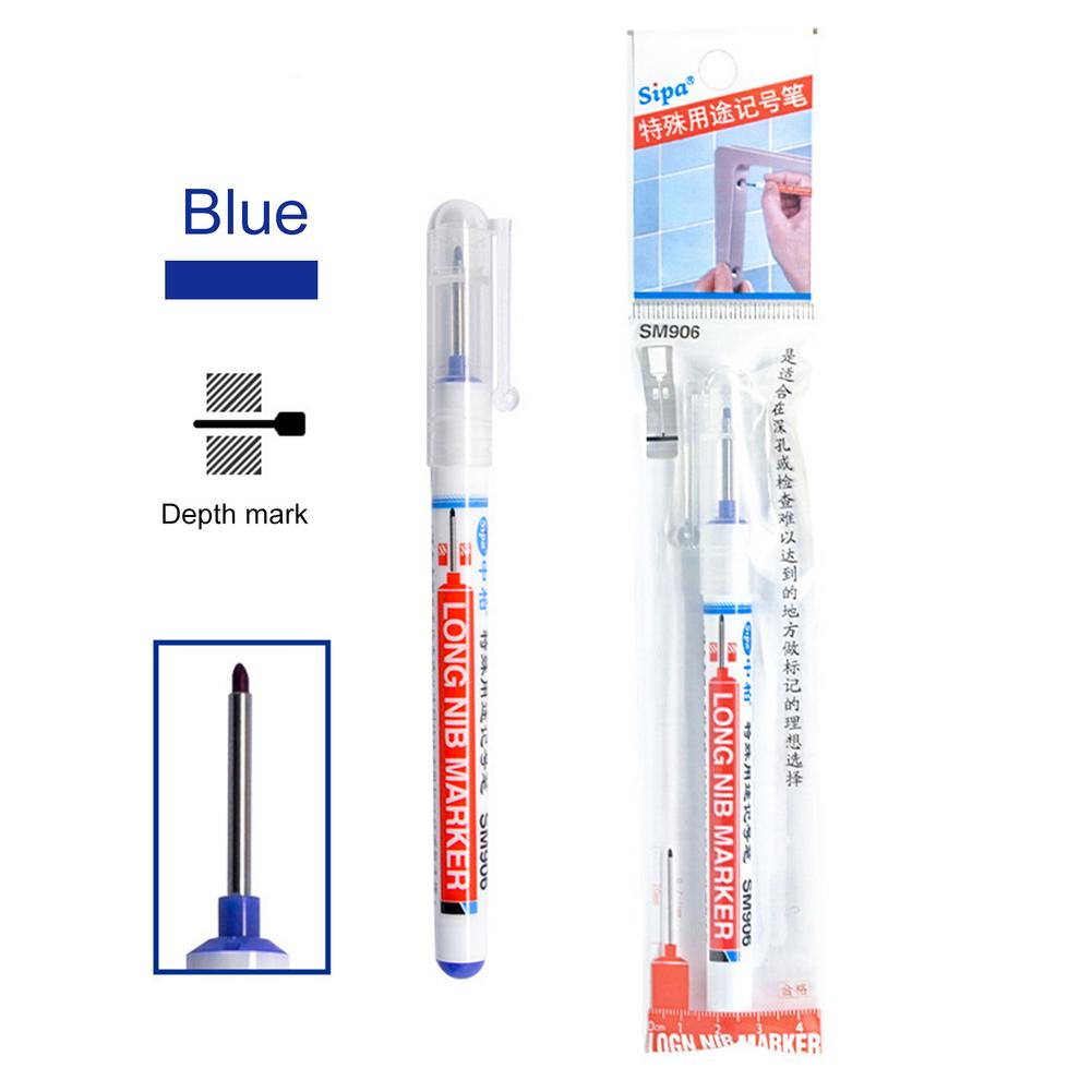 Lange Nib Marker Carpenter Bouw Diep Gat Woondecoratie Water Slip Sneldrogend Markeerstift Multifunctionele Lange Nib