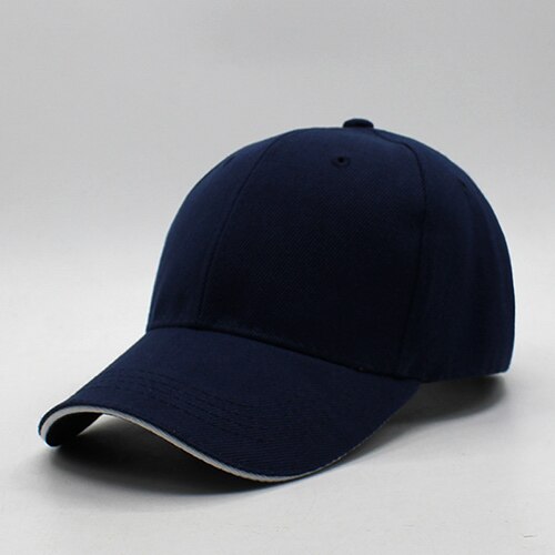 Mænd baseball kasket kvinder snapback kasketter casquette hatte til mænd plain blank bone solid gorras planas baseball caps plain solid: Flåde