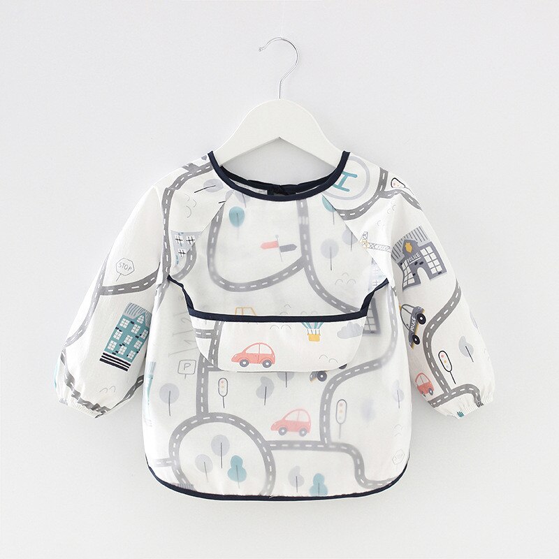coton bébé bavoirs imperméable enfant manger vêtements enfants manches longues alimentation Smock bavoir bébé tablier Bandana Bebes bavoirs: 4Highway