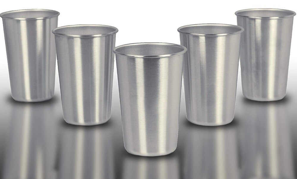 Various specifications Stainless Steel Pint Cup Reusable Stainless Steel Glasses Tumbler Metal Drinking Glasses Cups beer cup