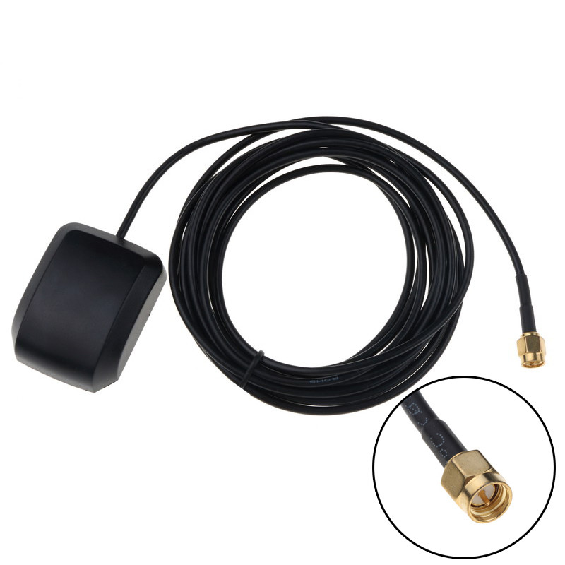 5V Ricevitore GPS per auto SMA Conector nero 3M cavo antenna GPS auto auto antenna adattatore per DVD di Navigazione macchina Fotografica di Visione notturna