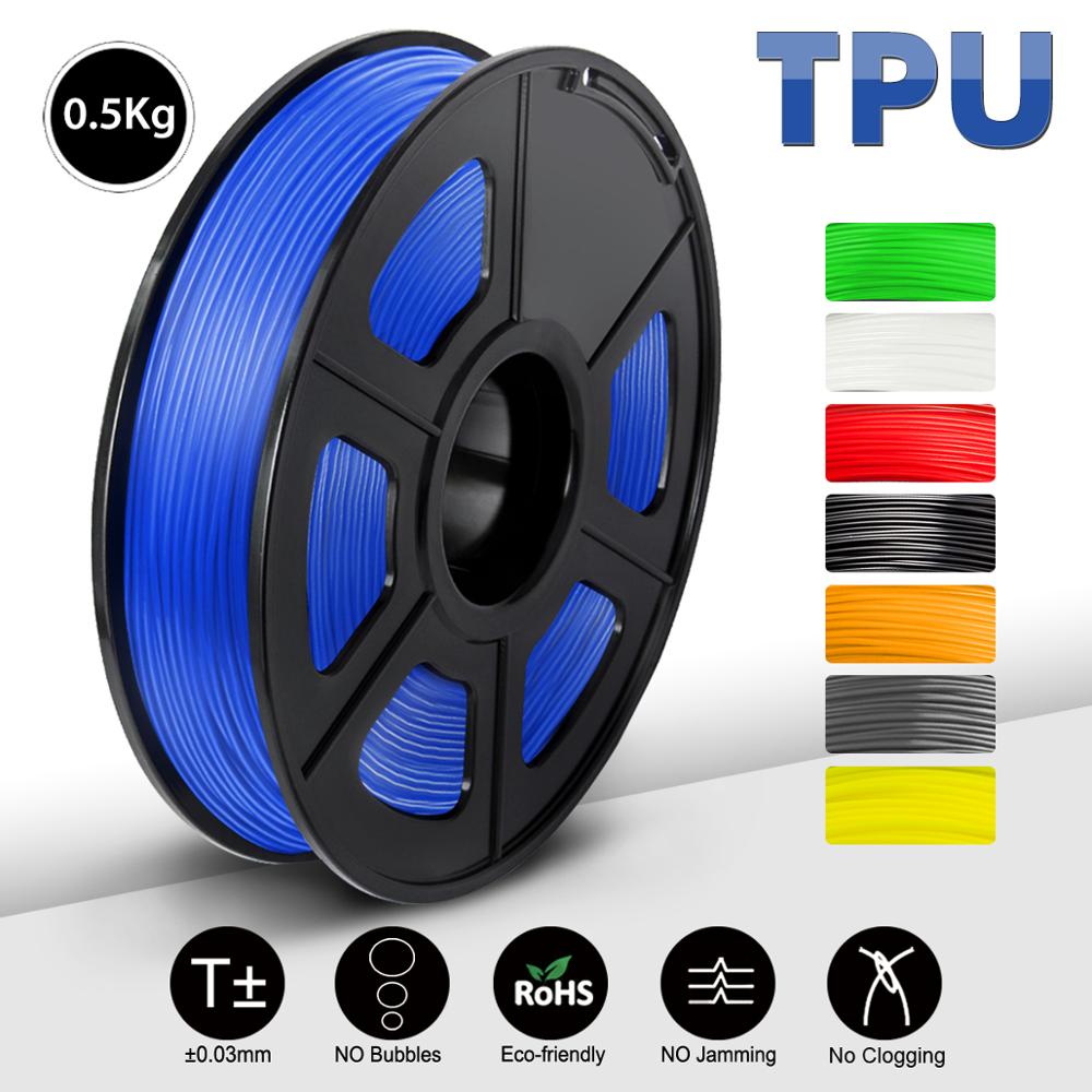 Filamento Flexible de TPU para impresora 3D, Material no tóxico, Material de juguete de impresión, superventas, 5 colores