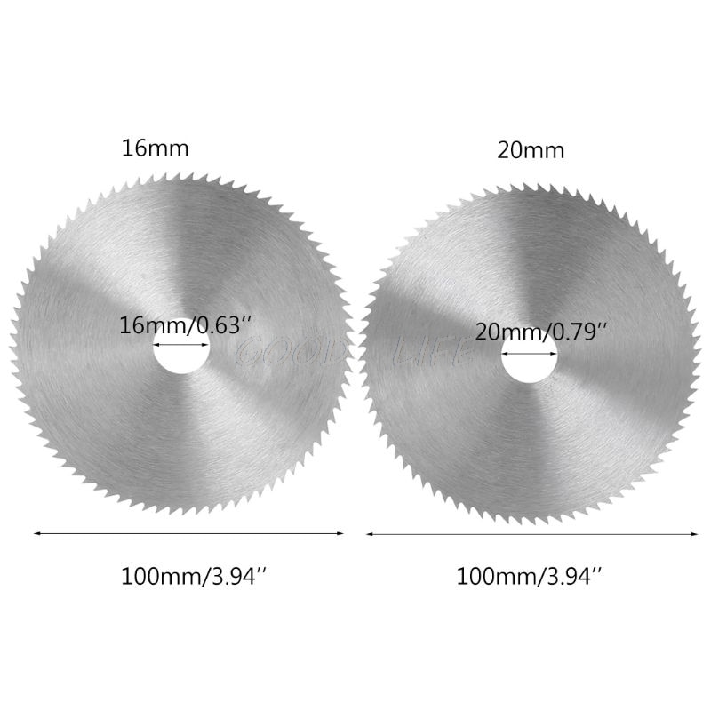 Dia 4 Inch 100mm Hout Zaagblad Disc Boring Diameter 16/20mm Wiel Doorslijpschijf Voor Houtbewerking rotary Snijgereedschap