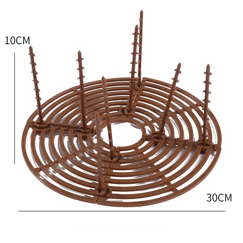 1Pc Plant Pot Bodem Guard Met Nagels Plant Pot Rooster Bloem Pot Cover Baby Veiligheid Muis Tuin Home Plant protector: brown M Round