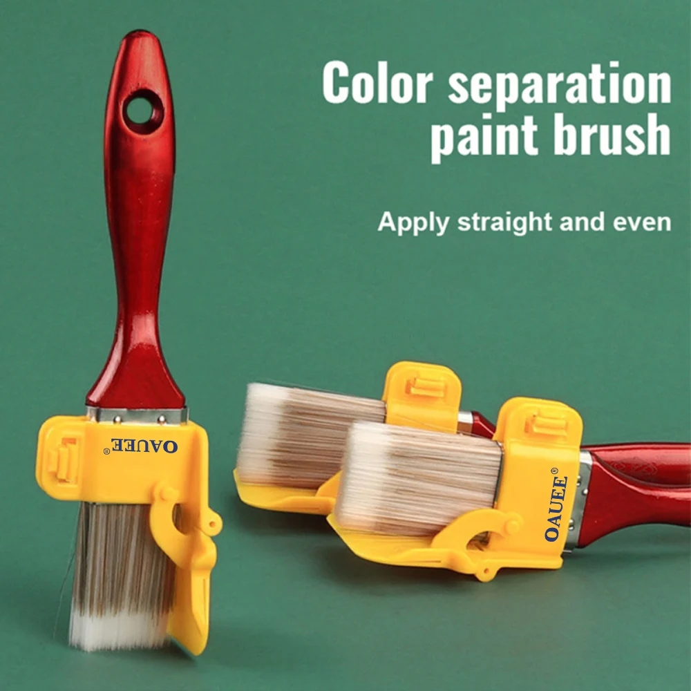 1/2Pcs Red Edger Paint Brush Clean Cut Profesional Edger Paint Brush for Home Room Wall Office Ceiling Corner Color Separator