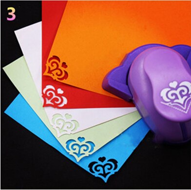 1pc cartão de papel criativo foto diy artesanato flor forma canto perfurador, corte de cartão de papel de negócios buraco perfurador escritório papelaria: number 3