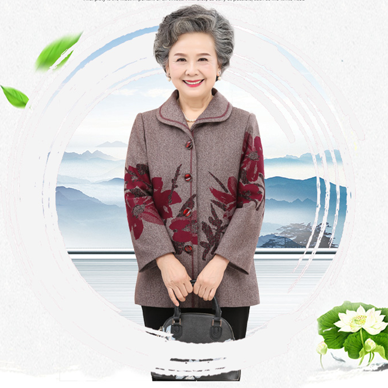 Ouderen Vrouwen Herfst Winter Kleding 60-70 Moeder Fluwelen Jas Oma Outfit Jas Specialiteit Van China Oude Man Kleding a122