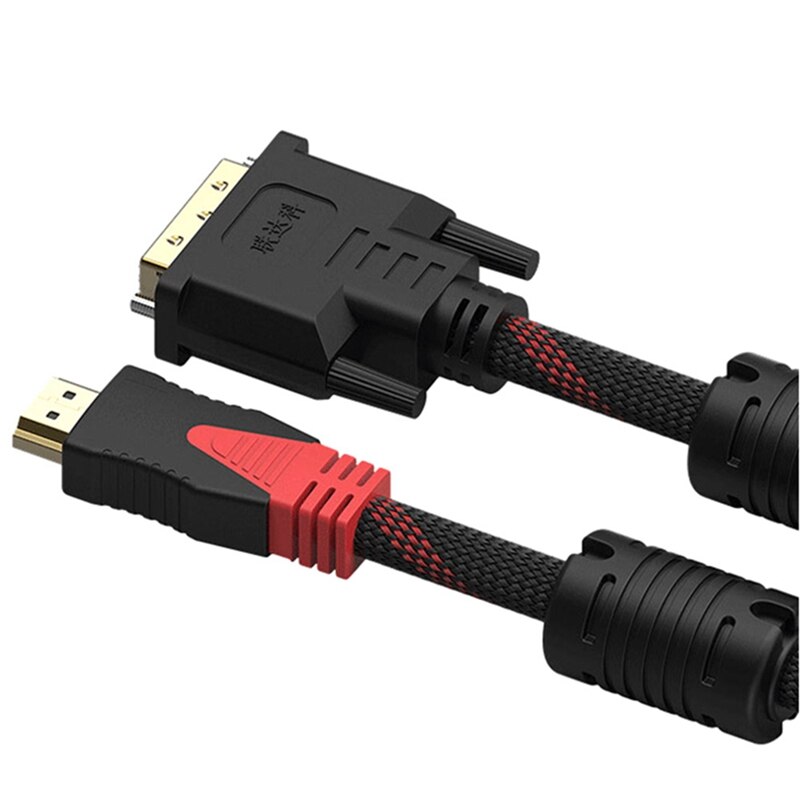 1m/1.5m/2m/3m/5m/10m hdmi naar dvi dvi-d-kabel 24+1- pins adapterkabels 1080p voor lcd dvd hdtv voor  ps3 hogesnelheids hdmi-kabels