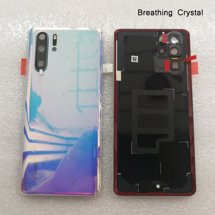 Original bakre glasskydd för huawei  p30 pro  p30 pro hölje batteri bakdörr reservdelar+ lim+kamera blixt lins vog