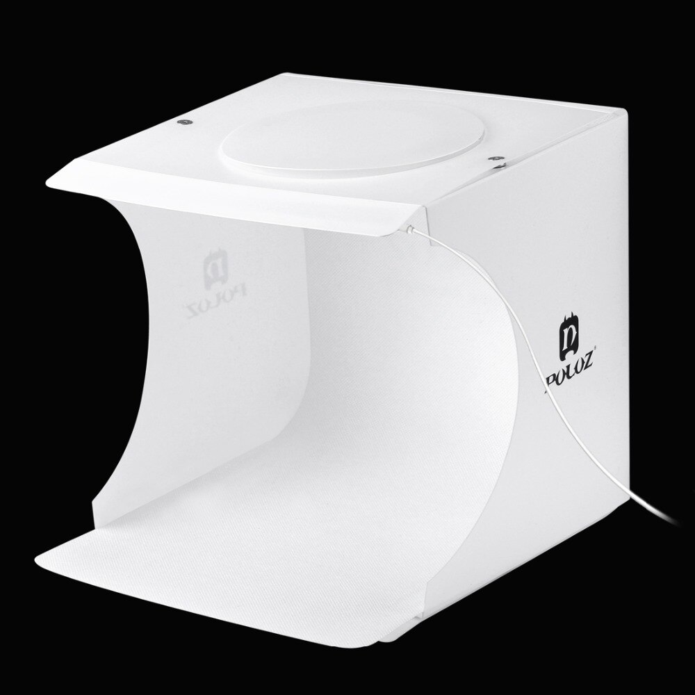 Mini folding studio diffuser for photo studio, light box with LED backlight, black and white background for photo studio, softbo