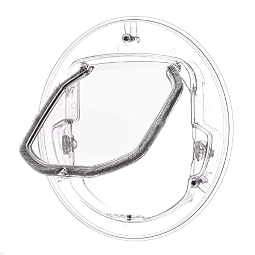 Porte de fenêtre ronde à rabat pour animaux de compagnie, avec 4 voies de verrouillage et doublure, pour chat, chiot, chien, meilleur choix pour fenêtre d&#39;écran: Default Title