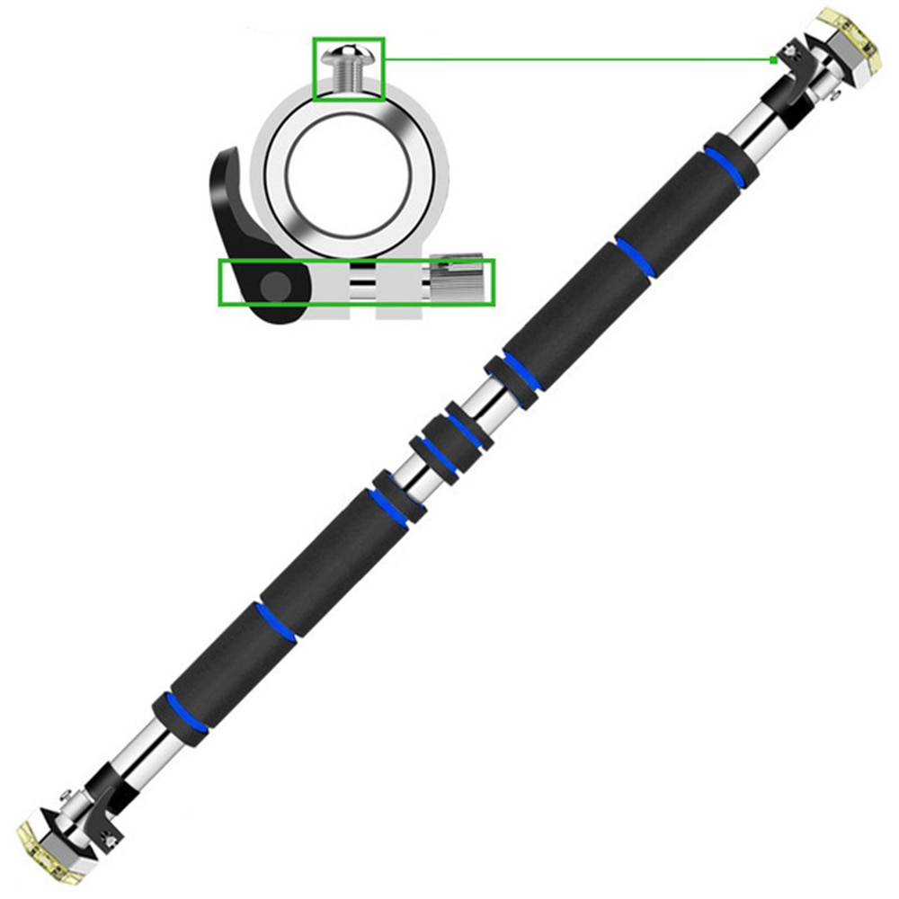 Barra horizontal ajustable para puerta hebilla fija, ejercicio, entrenamiento en casa, gimnasio, entrenamiento, deporte, Fitness, 100-150cm, 200kg