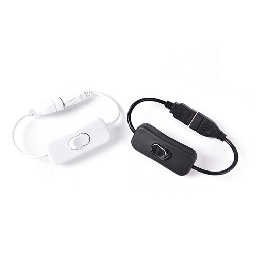 1pc 28cm USB Cable With Switch Male To Female Switch ON OFF Cable Toggle LED Light Power Cord