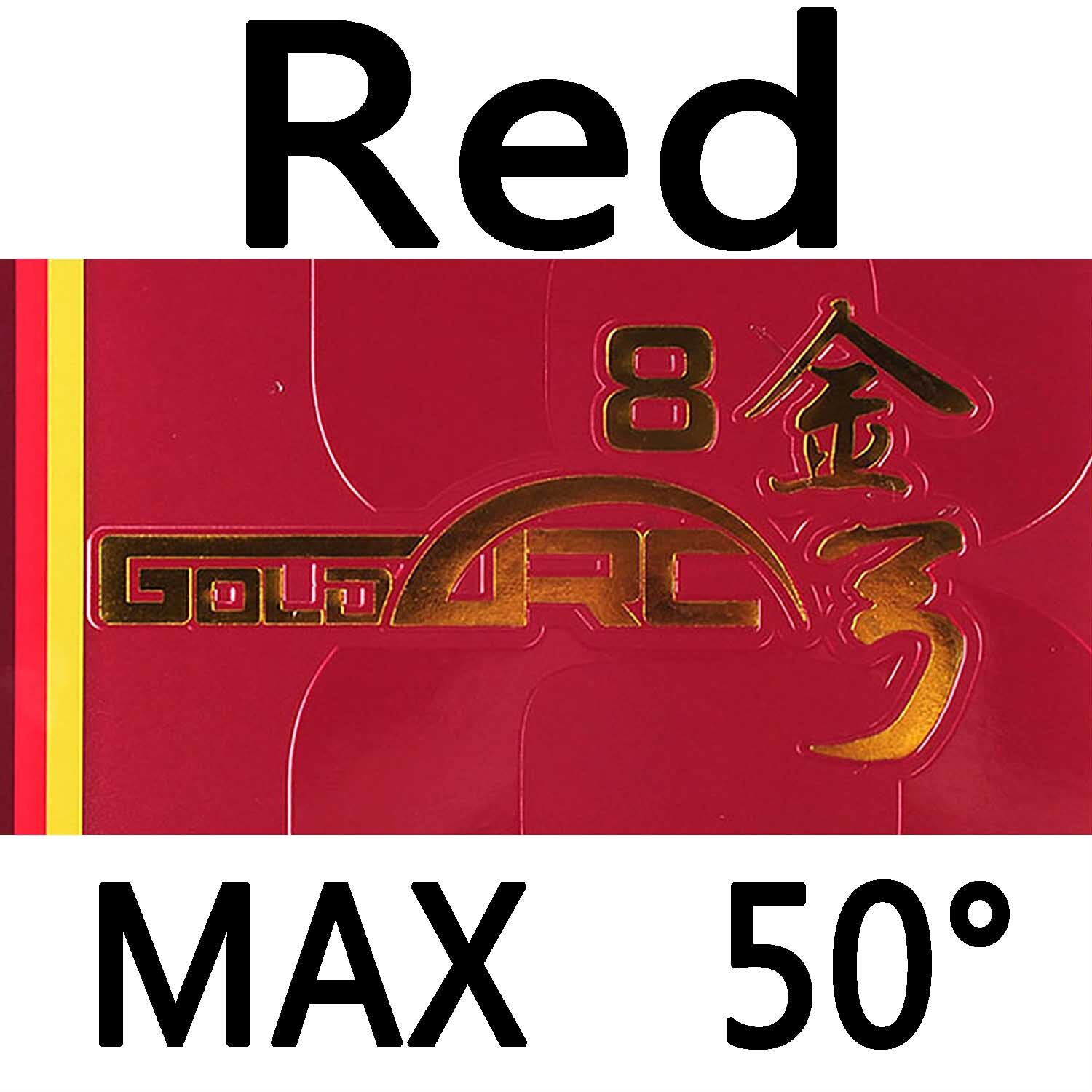 DHS GoldArc 8 Made in Germany Gold Arc Table Tennis Rubber Ping Pong Sponge Goldarc8: Red MAX H50