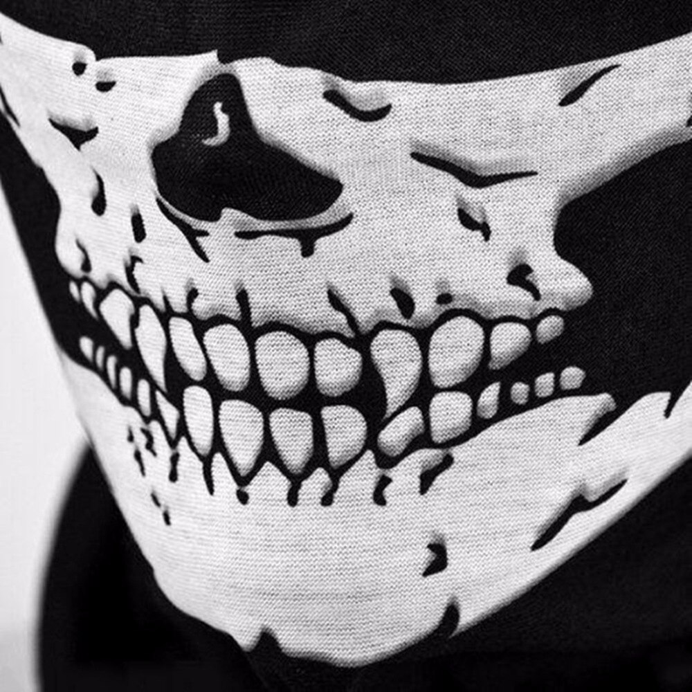 Schädel Sturmhaube Traditionelle Gesicht Kopf Maske Gator Schwarz Fahrrad Skateboard Kapuze Kostüm Party Kopfbedeckungen