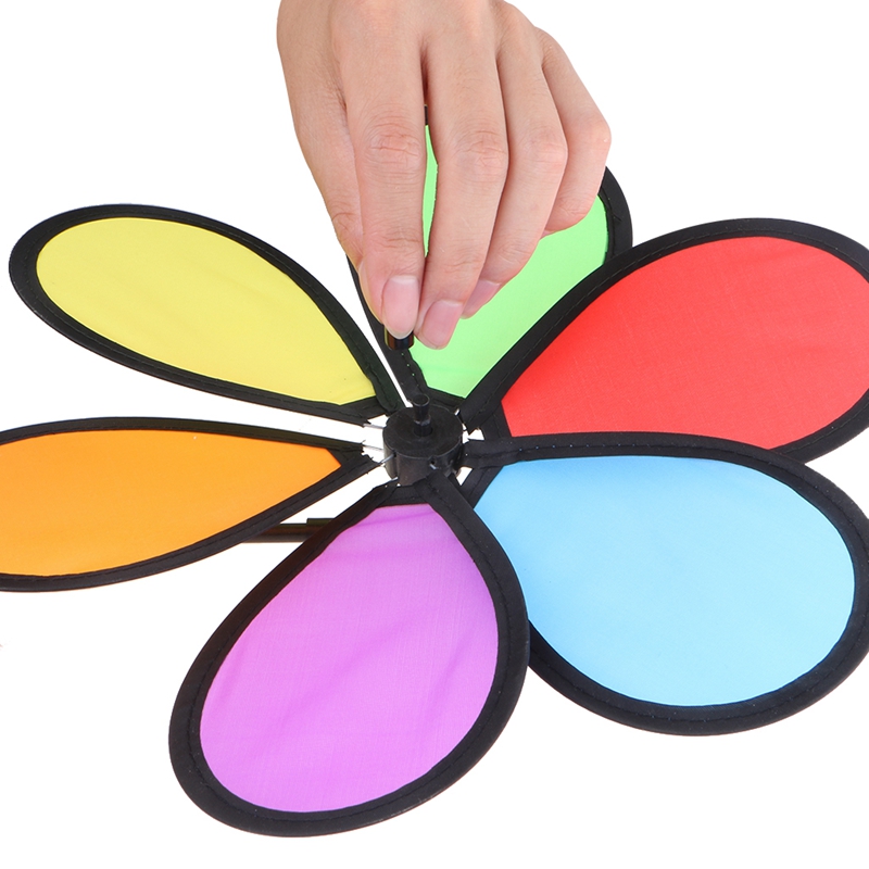 Kleurrijke Regenboog Dazy Bloem Spinner Wind Windmolen Tuin Yard Outdoor Decor