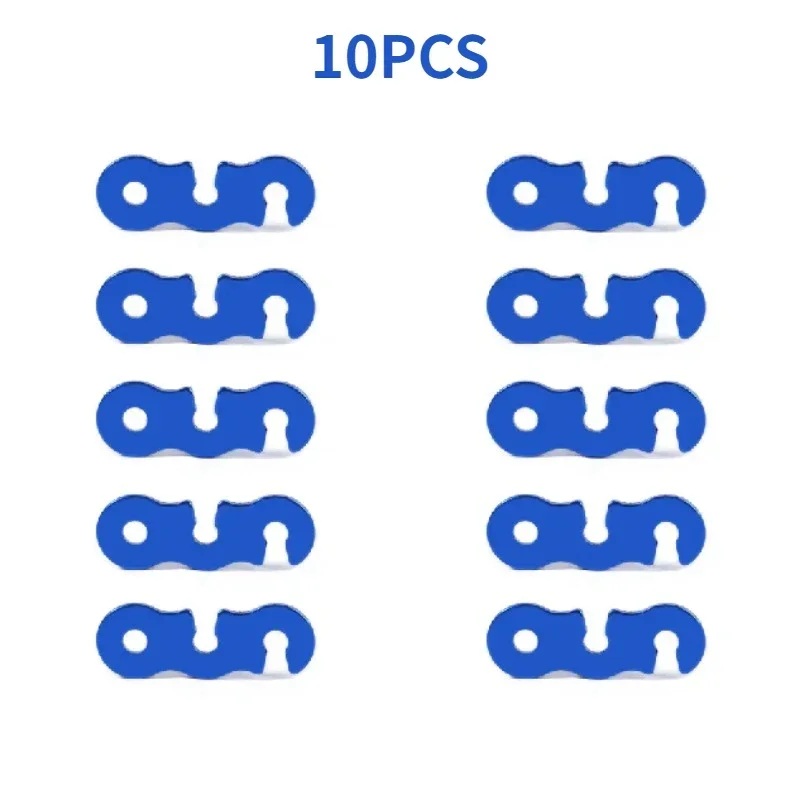 Cordes de tente extérieure 10/20 pièces, cordes réfléchissantes, cordes d'auvent renforcées, cordes coupe-vent avec boucles pour assurer la sécurité, accessoires de Camping: Bleu