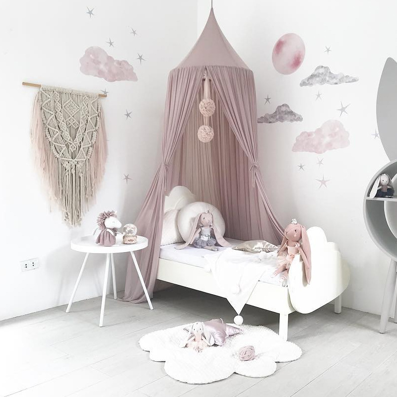 240Cm Baby Kinderkamer Tent Chiffon Klamboe Bed Mantel Baby Crib Canopy Tent Kinderen Kamer Home Decor