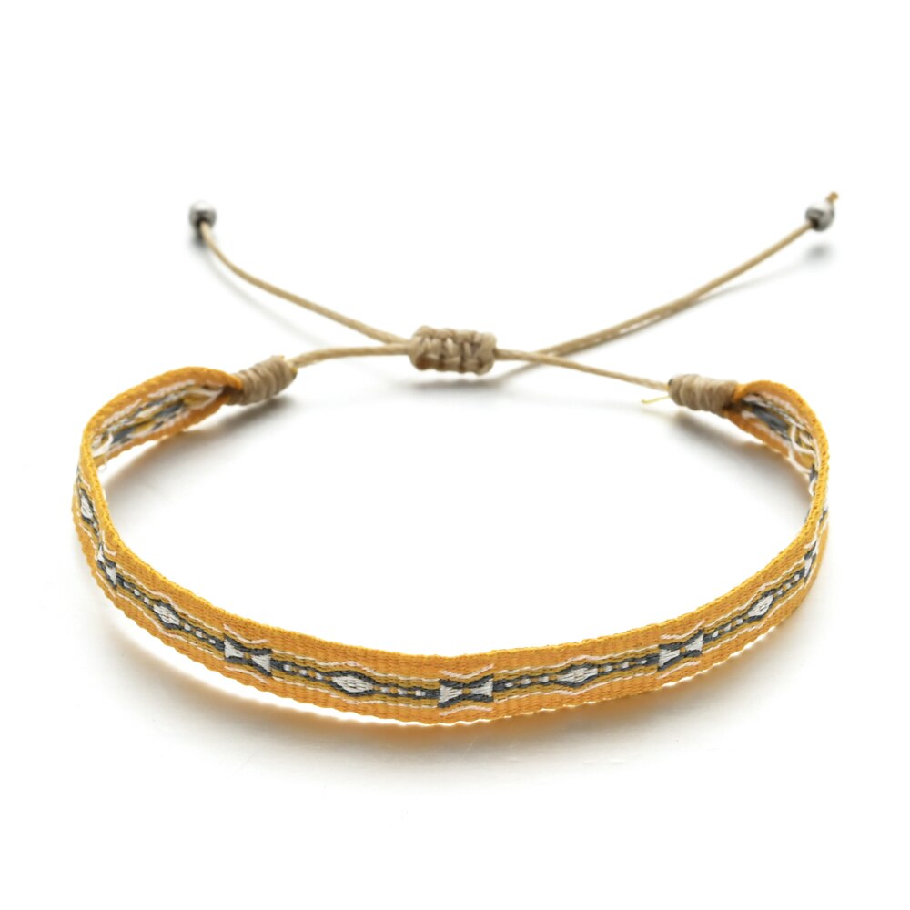 ZMZY Boho Regenbogen Armbänder für Frauen Wayuu Bunte Glück Einstellbare Paar Armbinde: QQ193